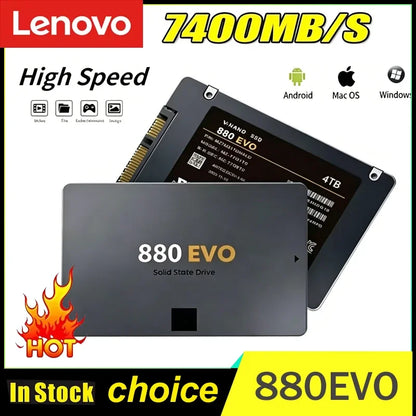 Lenovo 880 EVO Internal SSD 2TB 4TB Solid State Drive SATA 3.0 MLC 2.5 Inch for Laptop Desktop PC PS4 PS5 - New Hard Disk
