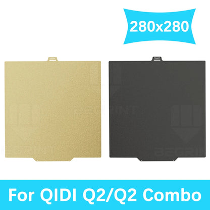Double Side Smooth PEO PET PEY Bed Spring Steel Sheet For QIDI Q2 Combo Build Plate 280x280mm Q2 PEI Bed For QIDI Q2 Accessory