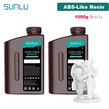 SUNLU UV ABS Like Resin 405nm 2KG 1KG/ Bottle Low Odor And Low Shrinkage For LCD 3D Printer Printing Material 3D Printing