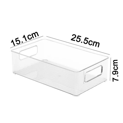 1-3PC Refrigerator Organizers Bins With Handle Plastic Pantry  Refrigerator Crisper Pantry Kitchen Food Freezer Tool Storage Box