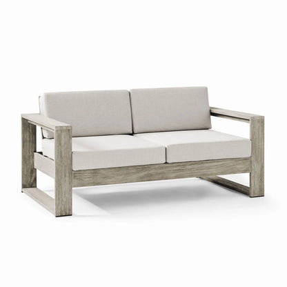 Modern Design Garden Sofa Set for Outdoor Patio Courtyard Leisure Teak Wooden Furniture for Home Hotel Villa Park Apartment