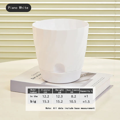 Plastic Flower Pots for Balcony, Simple and Breathable, High-end Planting, Home