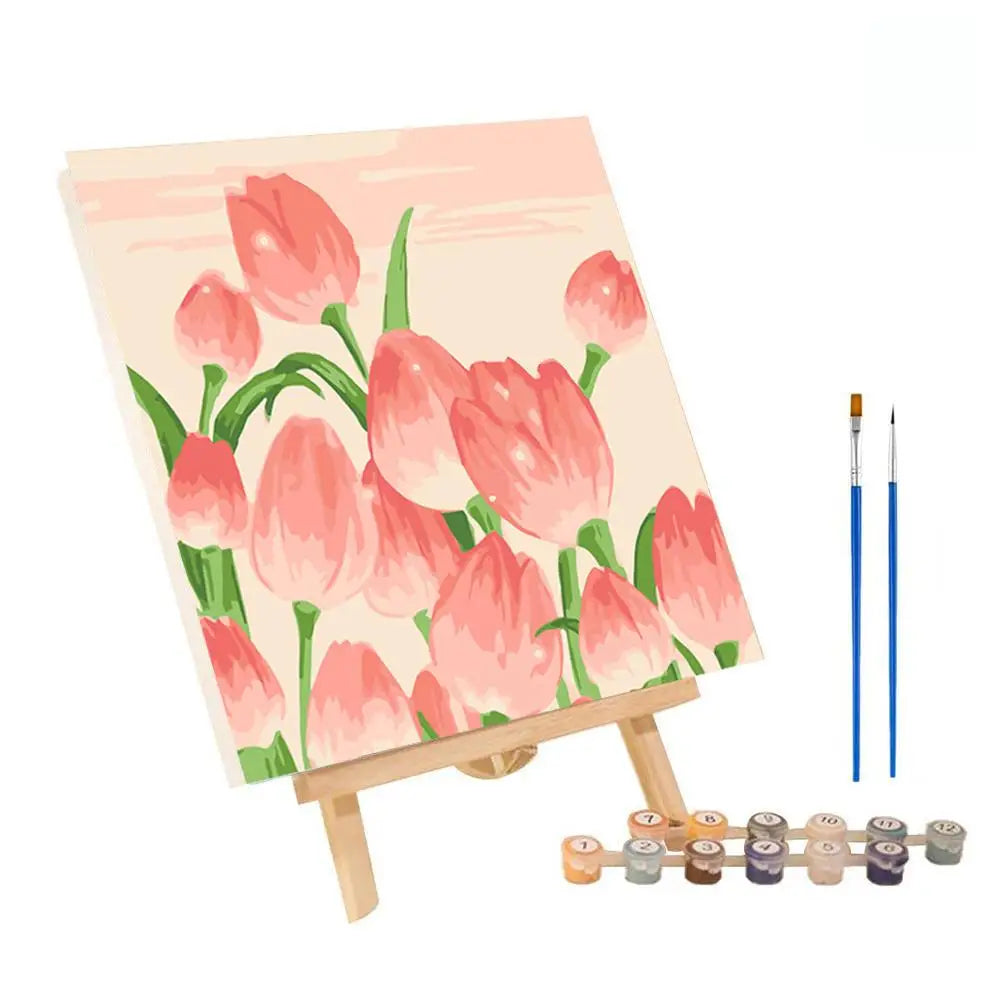 Frame Painting By Numbers Kit Abstract Sunset Landscape Modern Drawing Coloring DIY Painting By Numbers Acrylic Paint Home Decor