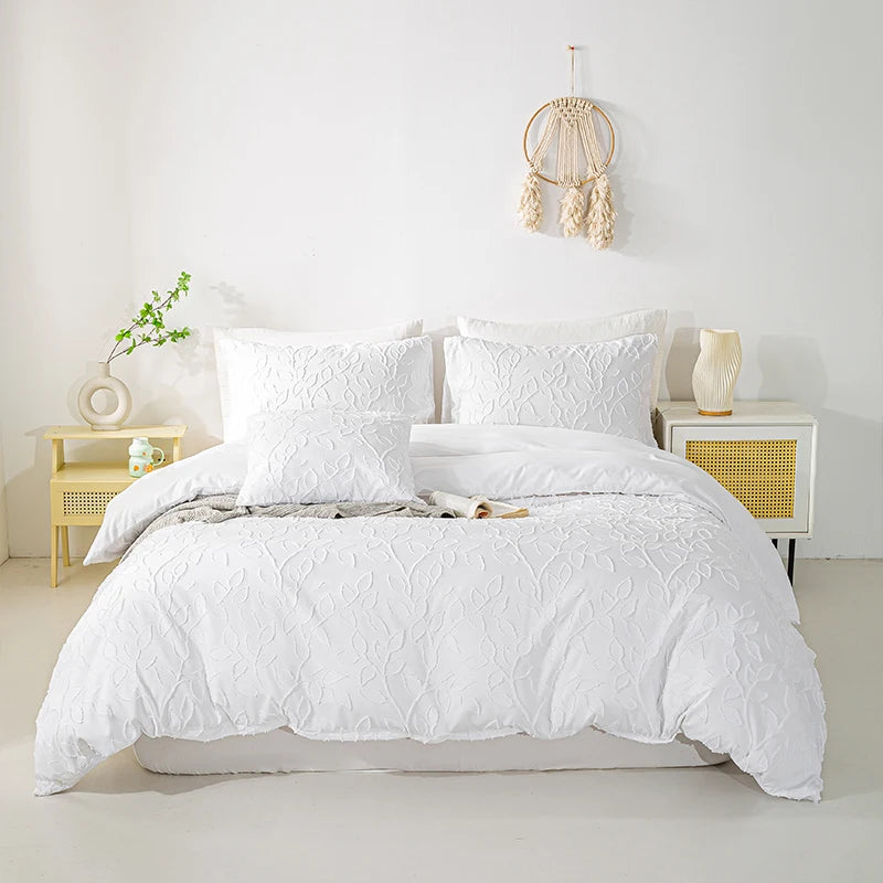 3pcs Cutting Flower Bedding Set with Zip Closure - Polyester, All-Season Comforter Set (Comforter & Pillow Shams Not Included)