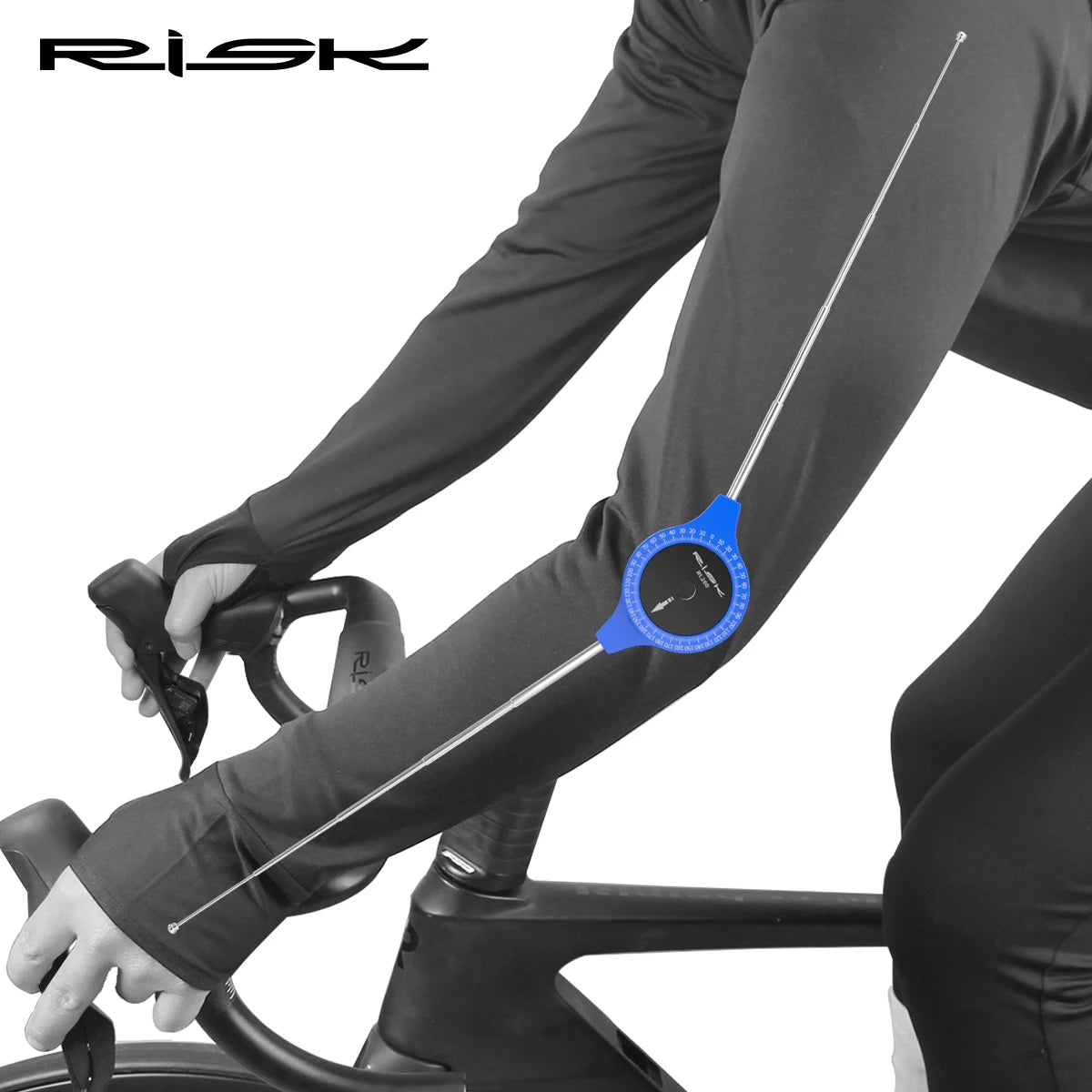 RISK Road Bicycle Fitting Airship Knee Joint Angle Measuring Tool Bike Riding Posture Protractor