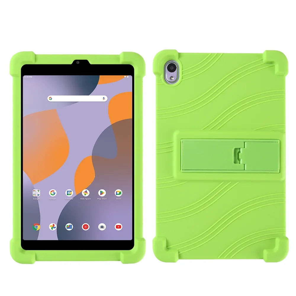 For Walmart ONN 8-inch 100135923 Tablet Case 2024 Shockproof Air Cushion Soft Silicone 8-inch Adjustable Stand Protective Case