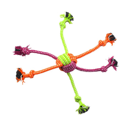 Dog Puppy Teeth Cleaning Interactive Toy Bite Rope Toy Pet Wear-Resistant Cotton Knot Chewing and Bite Resistant Pet Supplies