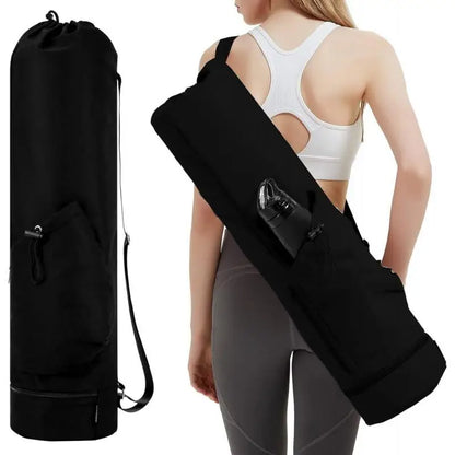 Yoga Mat Bag with Water Bottle Pocket and Bottom Wet Bag Multifunctional Sport Yoga Mat Carrier Storage Bag
