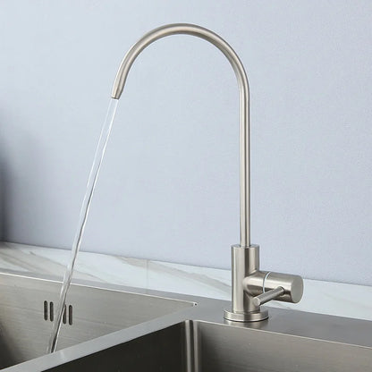 304 Stainless Steel Kitchen Filtered Faucet Direct Drinking Purifier Tap Single Cold Water Sink Faucet Home Water Filtration