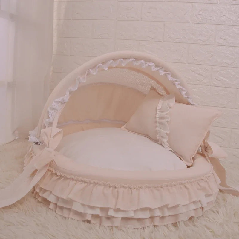 Pet Cradle Bed Dog'S Lace Nest For High-End Comfort Dog Bed Luxury Pet Bed