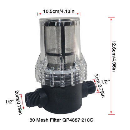 Fish Tank Filter 80 Mesh Stainless Steel Mesh Filter Farm Equipment Garden Irrigation Water Connection Filtration