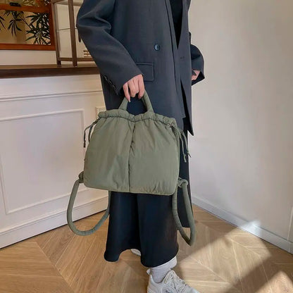 Backpack Women 2025 Fashion Simple Soft Solid Shoulder Bags Handbag Office Lady Girls Backpack