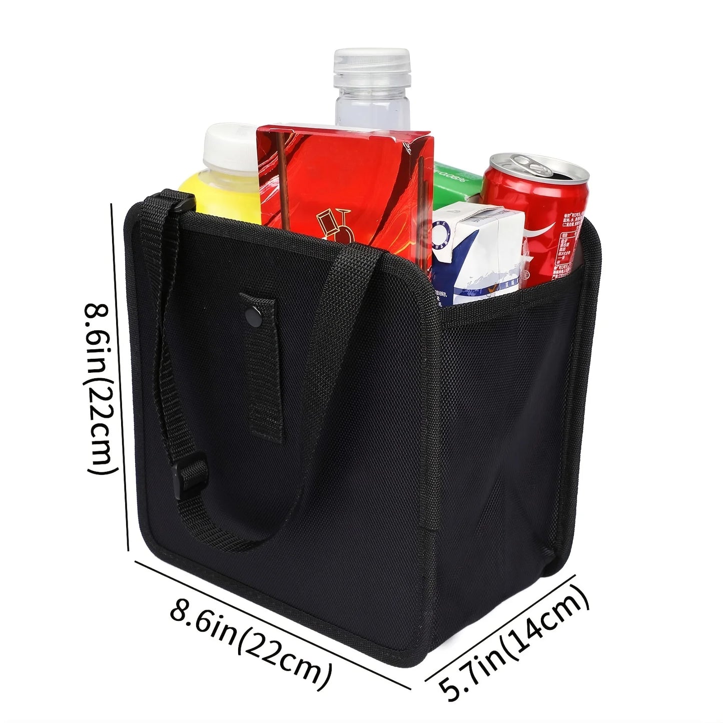 Car Seat Back Organizer with Hanging Garbage Can and Armrest Trash Bin