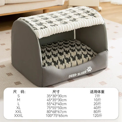 Moisture-proof Indoor Dog House Soft and Comfortable Large Space Warm Cat Dogs Kennel Deep Sleep Pet Products Supplies