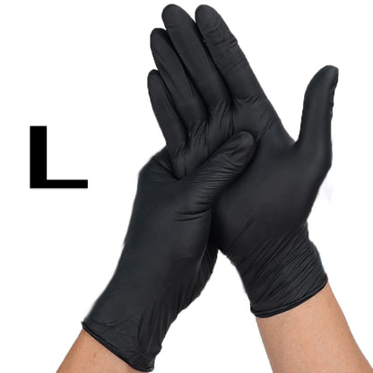 50/100/200/400/1000 Pcs Cleaning Gloves, Nitrile Gloves, Black Food Grade Disposable Gloves, Kitchen Gloves, Dishwashing Gloves