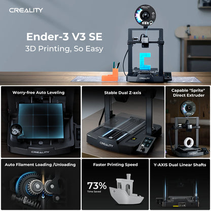Creality Ender 3 V3 SE 3D Printer With 250MM/S Fast Printing Automatic Leveling Sprite Extruder Dual Z-axis And Y Optical Axis