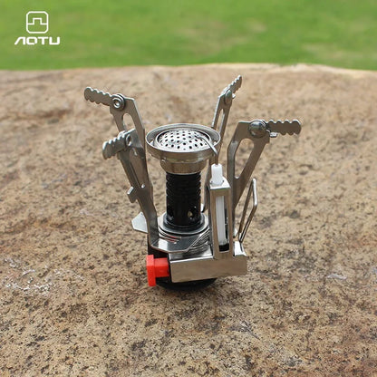 Foldable Outdoor Stove Ultra-light Alloy Mini Gas Stove for Camping Hiking Gas Furnace Portable Outdoor Cooking Picnic Cooker