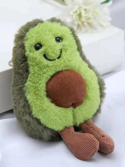 Funny Cat Toys Cute Avocado Pet Plush Toy for Daily Companionship of Small Medium-sized Dogs Cute Avocado Backpack Hanging Chain