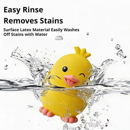 Pet Interactive Squeaker Chew Training Toy for Dog Cat Rubber Puzzle Toy yellow duck, penguin Chew Training Pet Products