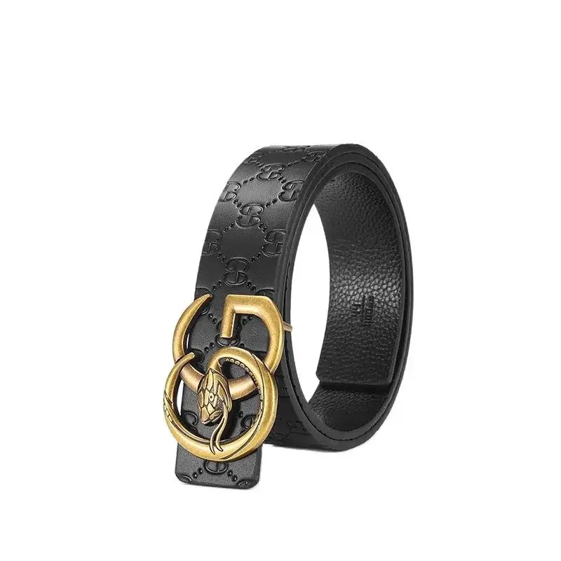 New Belts for Men Practical Senior Sense Male Belt Hot Sell Popular Automatic Buckle Red Belt Fashion Casual Waistband