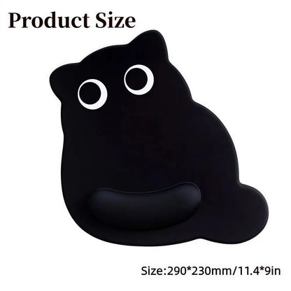 Big-eyed Cat Mouse Pad Non-Slip Comfortable Wrist Rest Typing Pad Soft Dirt-resistant Ergonomic Mouse Pad For Computer Office