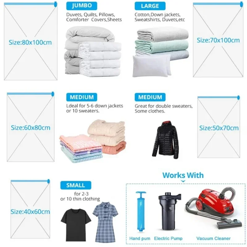 Vacuum Storage Bags,Vacuum Bag Packaging Saves Space,For Bedding Clothes Travel Storage Bedroom Storage Bagsabkw