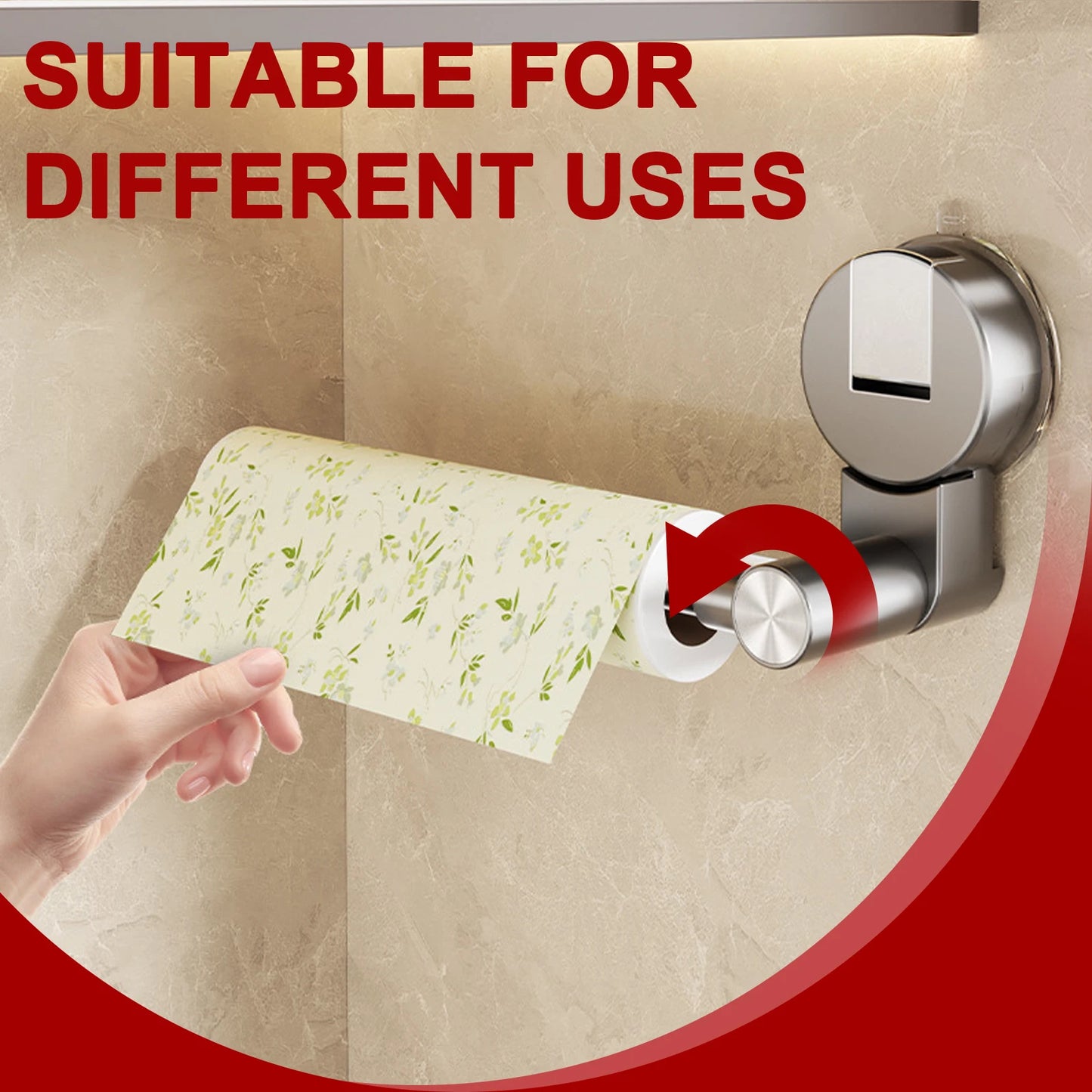 Suction Cup Tissue Hanger Kitchen Paper Towel Holder Toilet Roll Paper Dispenser Cabinet Storage Napkin Rack Bathroom Accessory