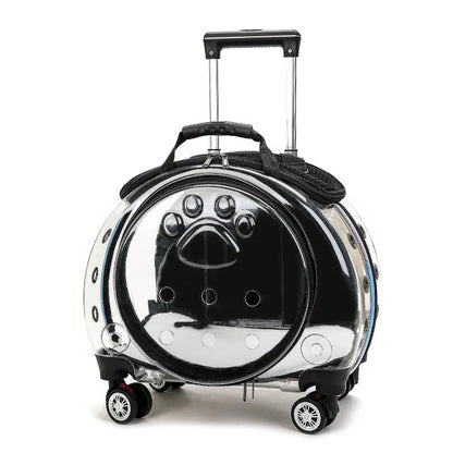 Small Pet Trolley Clear Shoulder Cat Bag Pack Breathable Crate for Journey Outside Portable Pet Products Supplies Carriers