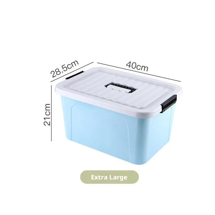 Plastic Storage Box with Cover Clothing Toy Organizer Baskets Multi-Purpose Colorful Stackable Containers Storage Bins Baskets
