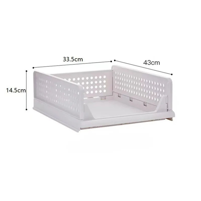 Wardrobe Clothes Folding Storage Organizer Boxes Stackable Moisture-proof Waterproof Layered Drawer Style Clothes Storage Box