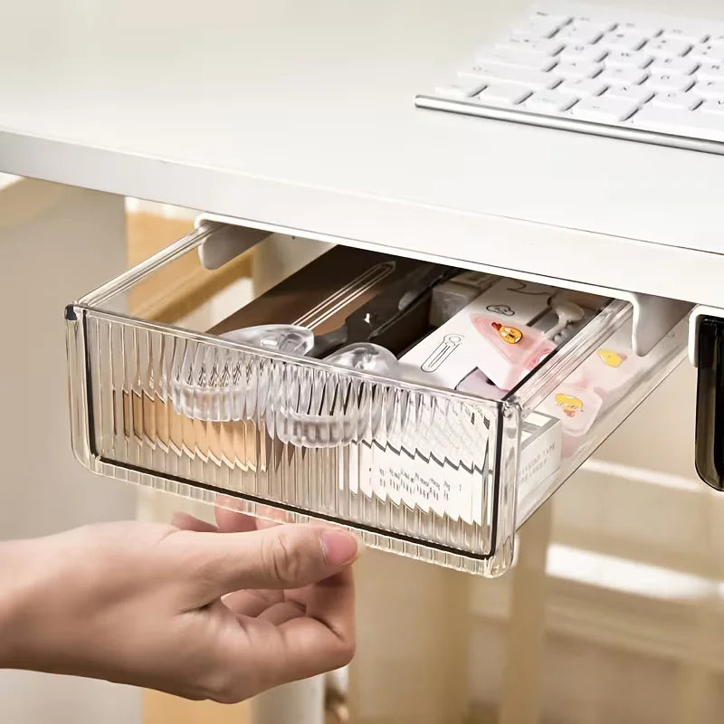 Desk drawer organizer, hidden storage drawer under the desk, suitable for organizing stationery in home offices