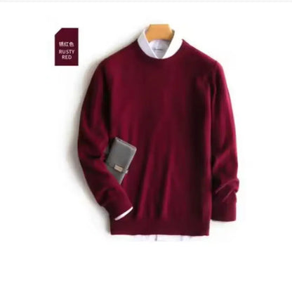 Cashmere Cotton blend sweater men pull homme 2025 autumn winter sweter clothes sueter hombre man pullover sweaters