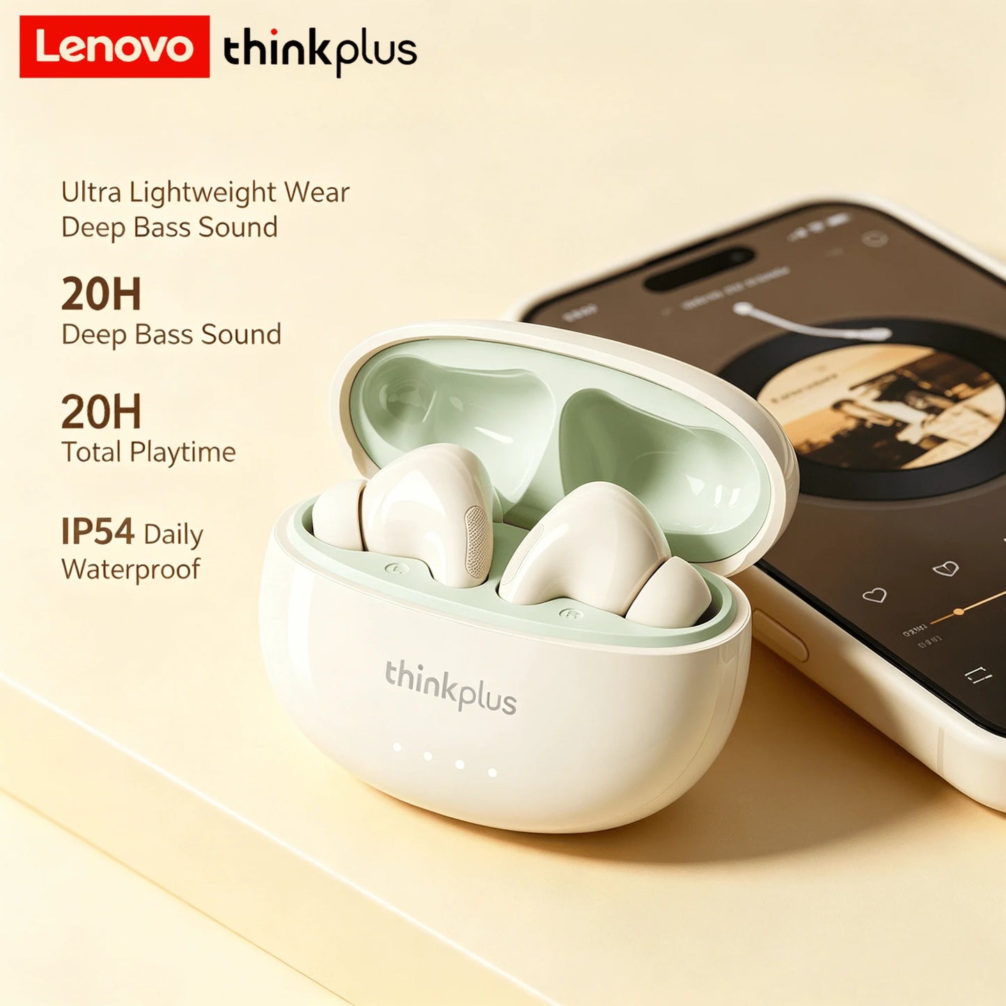 Lenovo LP5PRO Earphones Bluetooth Wireless Gaming Headsets Low Latency HIFI Sound Music Stylish Appearance Portable Earbud