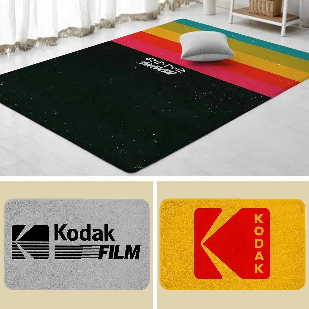 K-Kodak F-Film Camera Floor Mats Home Laundry Rug Carpet For Living Room Decor Lounge Area Anti-slip Foot Mat Entrance Doormat