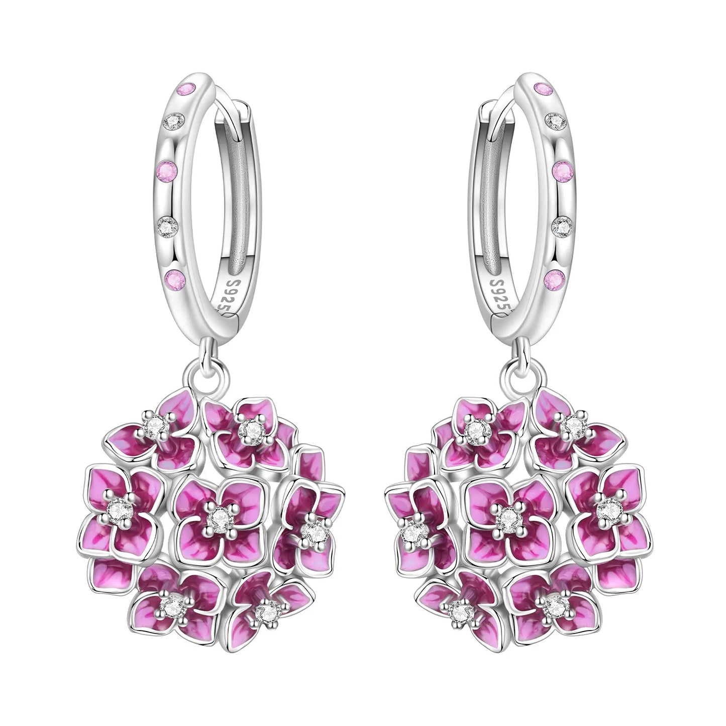 MISEFF S925 Sterling Silver Earrings Multiple Styles Exquisite Flower Earrings Original Fashion Jewelry Birthday Gift For Women