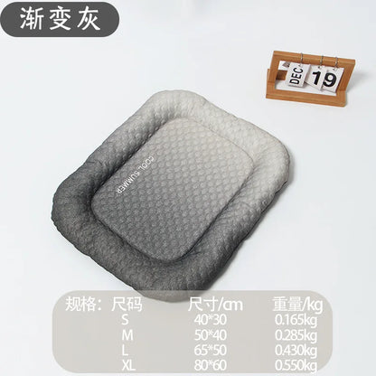 Pet Cooling Mat Portable Foldable Dog Bed Solid Color Breathable Pet Sleeping Pad for Outdoor Travel Home Use