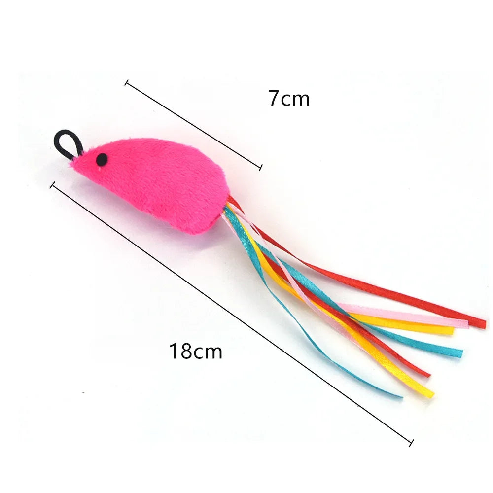 Pet Toy Small Mouse Replacement Head Funny Cat Stick Plush Toy Fishing Rod Replacement Head Cat Toys Interactive Pet Products