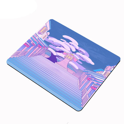 Small Mouse Pad Dreamy Girly Mousepad Gamer Purple Desk Mat Keyboard Pad Japanese-style Street Carpet Computer Mauspad 220X180