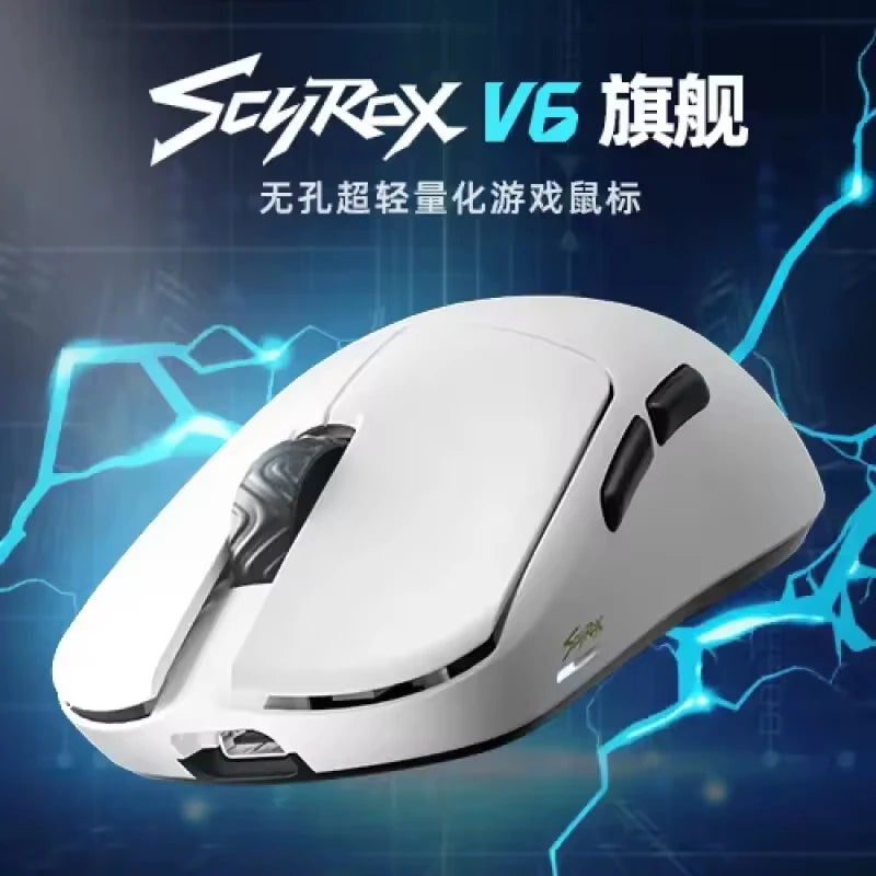 Scyrox V6 Wireless Office Ergonomic Lightweight Gaming Mouse Paw3950 Sensor 30000 DPI Webpage automation bluetooth Gaming Mouse