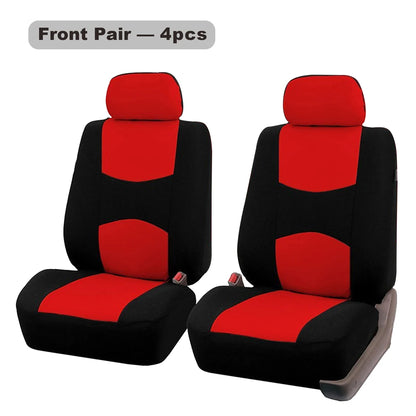 Four Seasons Fashion Universal 9 pcs Car Seat Cover Polyester Fabric Car Seat Cover
