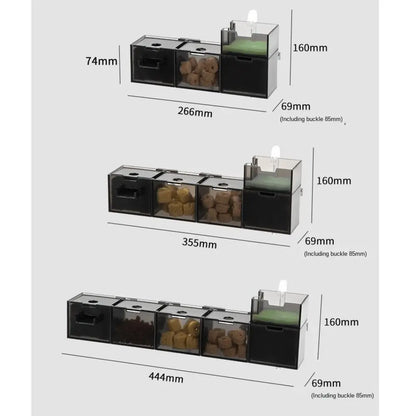 Three-in-one External Aquarium Filter Plastic Silent Fish Tank Filter Box Built-in Oxygenated Water Purifier Aquarium
