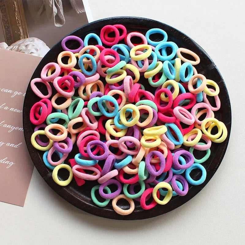 2pc Pet Supplies 100pcs/set Elastic Pet Hair Band Dog Grooming Accessories Bow with Hair Bands for Dogs Headwear Puppy Cat Bow