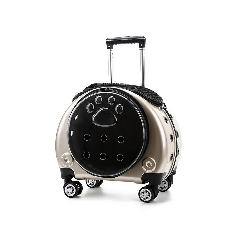 Small Pet Trolley Clear Shoulder Cat Bag Pack Breathable Crate for Journey Outside Portable Pet Products Supplies Carriers