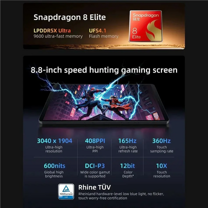 Lenovo Legion Y700 2025 CN Android Pad Gen 4 TB322FC Gaming Tab 12/256GB 16/512GB Snapdragon 8 Elite 8.8" 165Hz 7600mAh Tablets