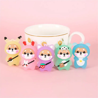 Cartoon Boy Girl Bear Pendant Bag Key Chain Shoulder Bag Doll Pendant Key Rings Keychain Flashing Light Keychain