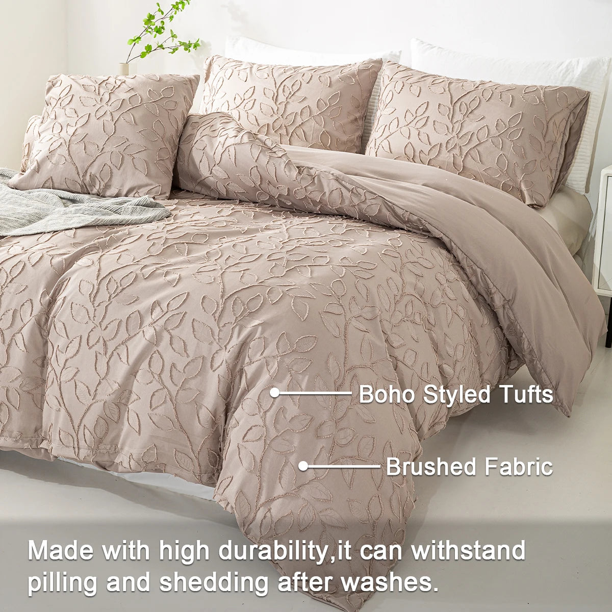 3pcs Cutting Flower Bedding Set with Zip Closure - Polyester, All-Season Comforter Set (Comforter & Pillow Shams Not Included)