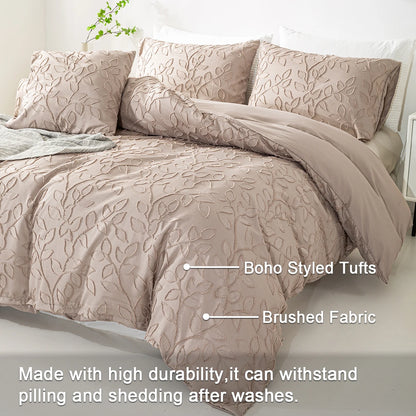 3pcs Cutting Flower Bedding Set with Zip Closure - Polyester, All-Season Comforter Set (Comforter & Pillow Shams Not Included)
