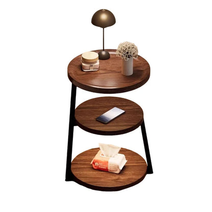 Coffee Table Vintage Multi Tier Small Round Side Table Bedside Nightstand Creative Designer Living Room Coffee Table Bedroom