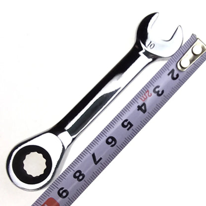 8-19mm Short Handle Ratchet Handle Wrench CR-V Combination Wrenches Quick Open Spanner Auto Repair Tools 1pcs