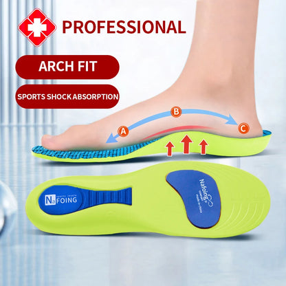 Orthopedic Insoles for Feet Sport Shock-absorbing Insole for Shoes Arch Support Plantar Fasciitis Templates Pads Men Women Sole